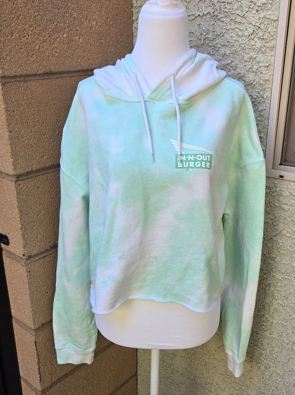 In N Out Burger Women's Mint Tie-Dye Hoodie Sweater